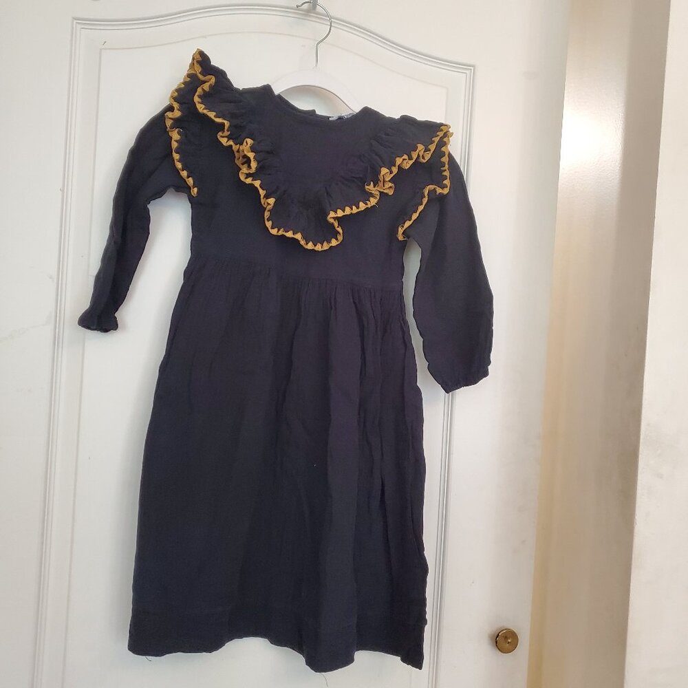 Kaleidoscope black ruffle dress sz 8 or 10